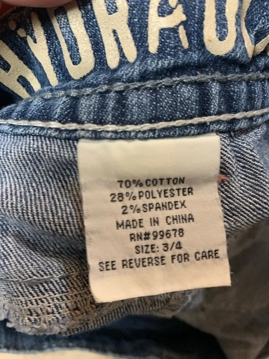 Hydraulic Vintage Y2K Super Low Rise Denim Jean Short Shorts Sz 3/4 Festival - Picture 6 of 6